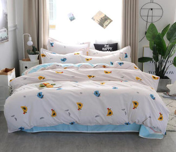 3D Chick Pattern 13074 Bed Pillowcases Quilt