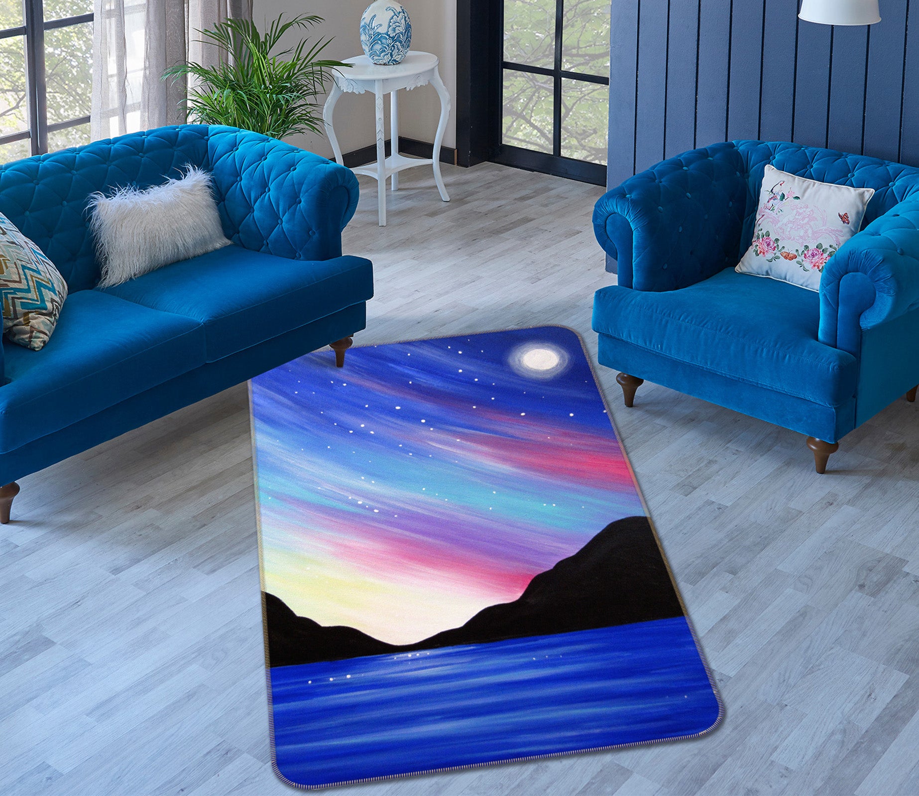 3D Starry Sky 65035 Non Slip Rug Mat