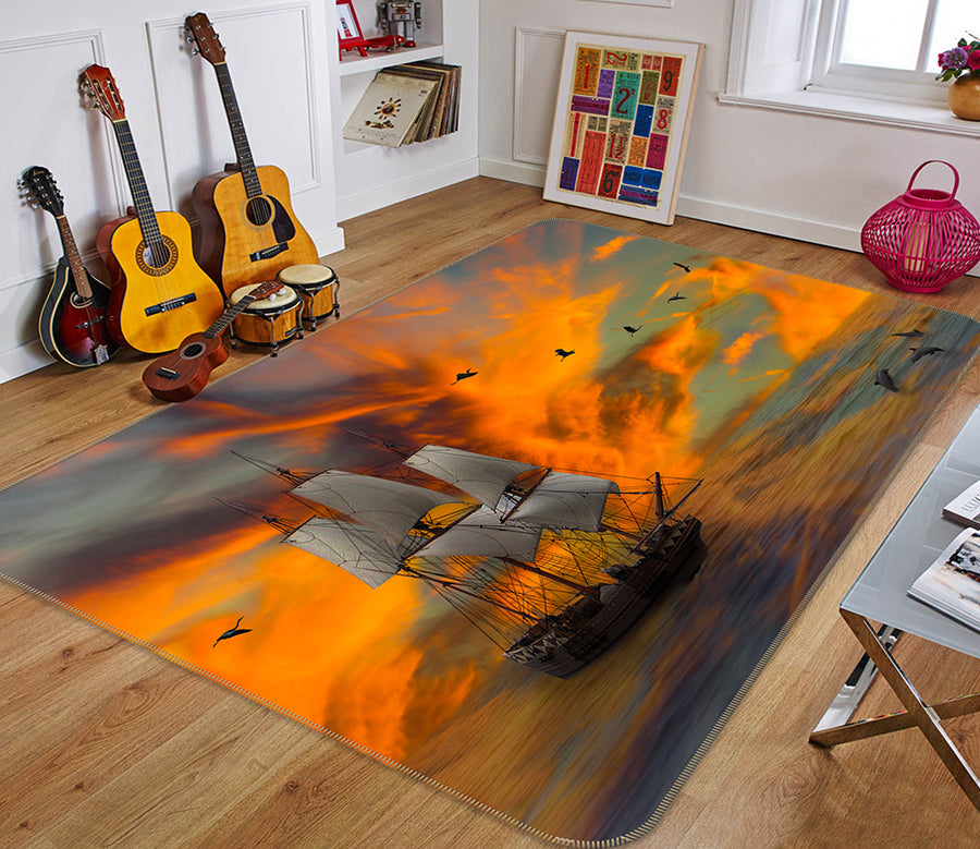 3D Sailboat 36201 Non Slip Rug Mat