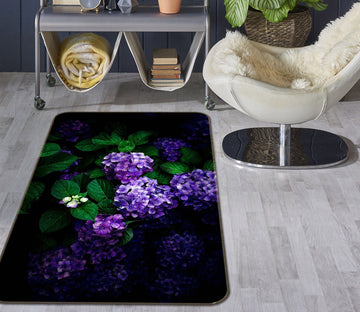 3D Purple Hydrangea 1017 Noirblanc777 Rug Non Slip Rug Mat Mat AJ Creativity Home 