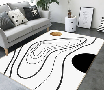 3D Black Line Drawing 1086 Boris Draschoff Rug Non Slip Rug Mat Mat AJ Creativity Home 