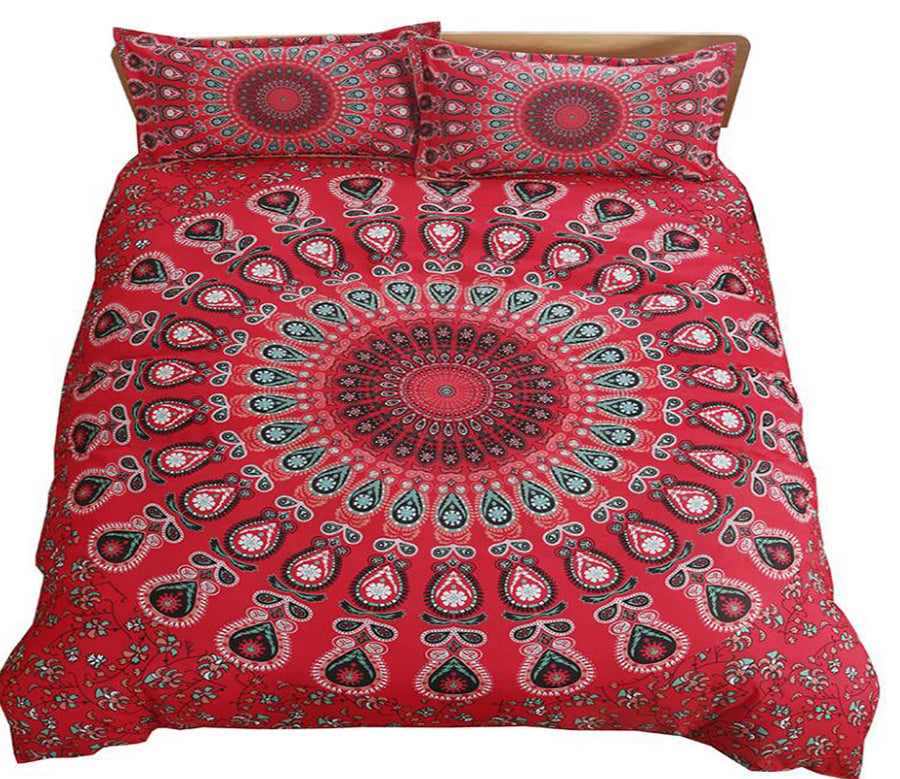 3D Red Lines 1032 Bed Pillowcases Quilt