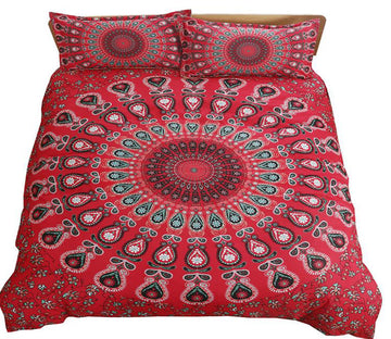 3D Red Lines 1032 Bed Pillowcases Quilt