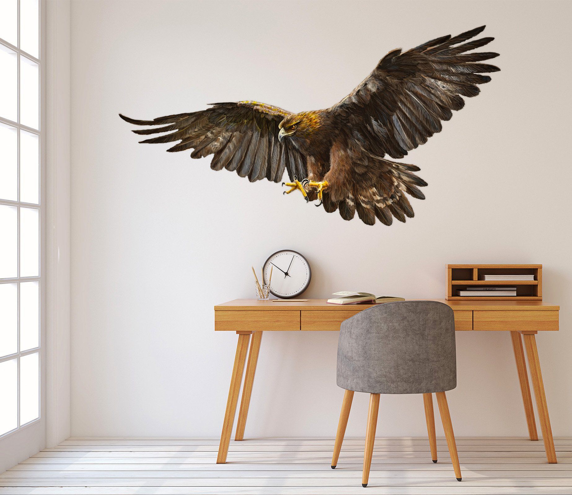 3D Eagle's Eyes 032 Animals Wall Stickers Wallpaper AJ Wallpaper 