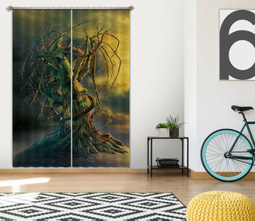 3D Tree Dragon 085 Vincent Hie Curtain Curtains Drapes Curtains AJ Creativity Home 