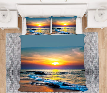 3D Beach 15092 Bed Pillowcases Quilt