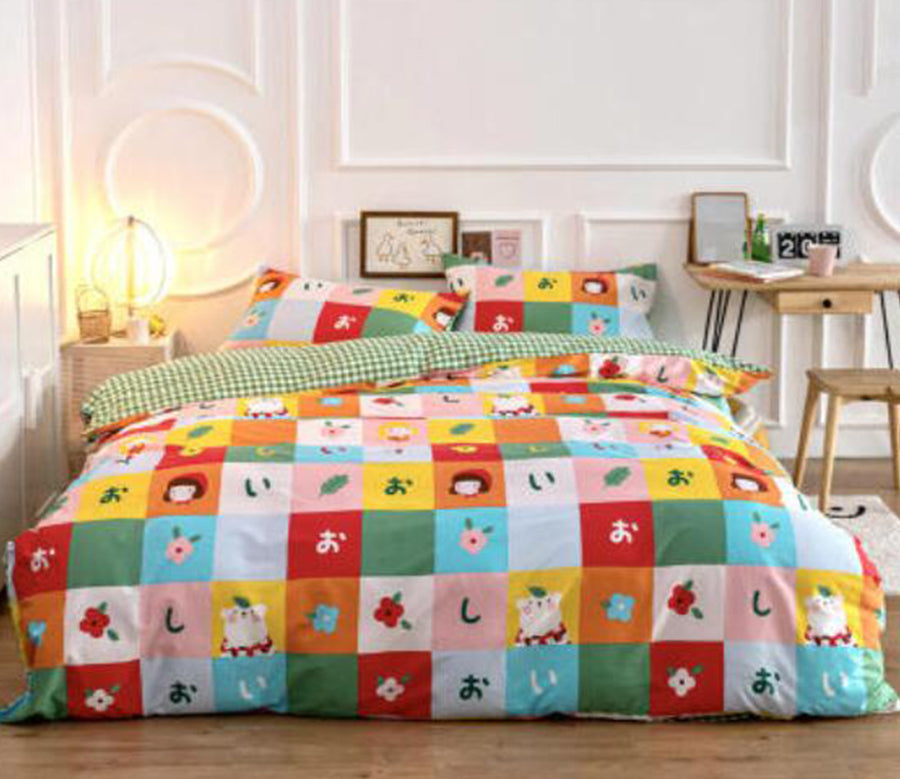 3D Color Grid 50115 Bed Pillowcases Quilt