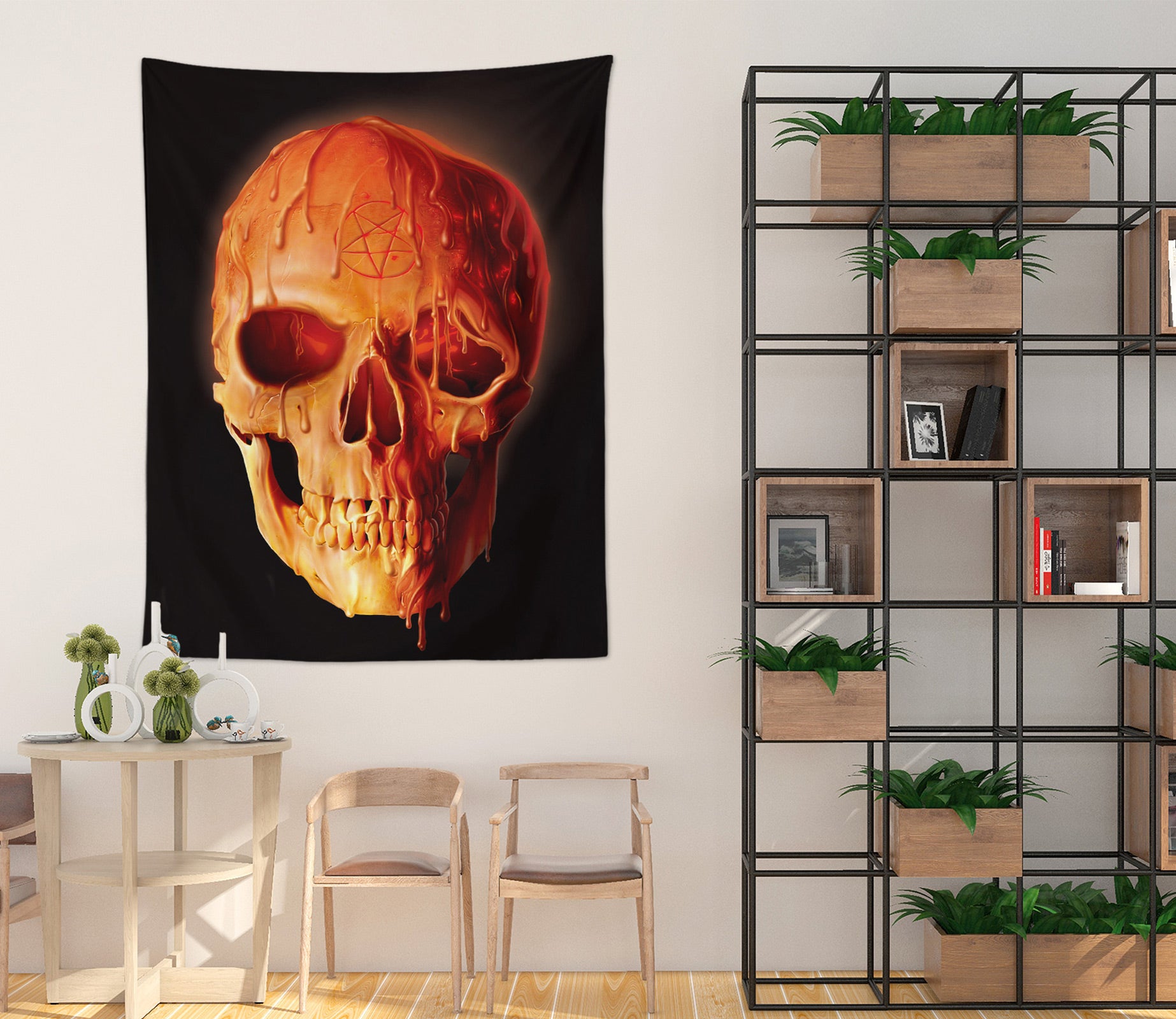 3D Skull 11751 Vincent Tapestry Hanging Cloth Hang