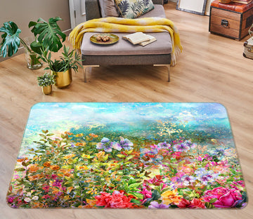 3D Flower Bush 30154 Non Slip Rug Mat