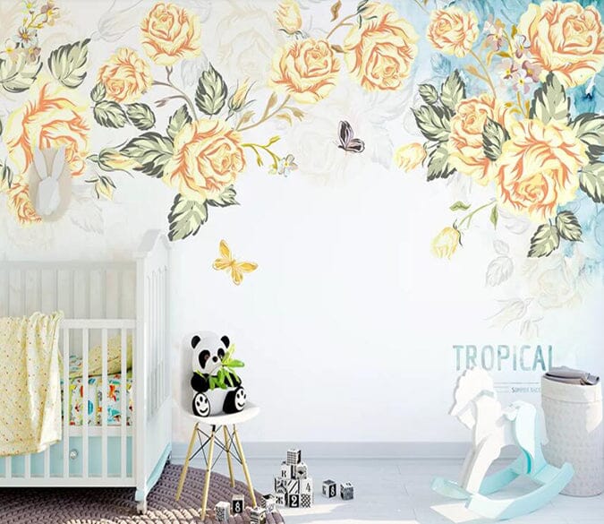 3D Yellow Rose 1873 Wall Murals Wallpaper AJ Wallpaper 2 