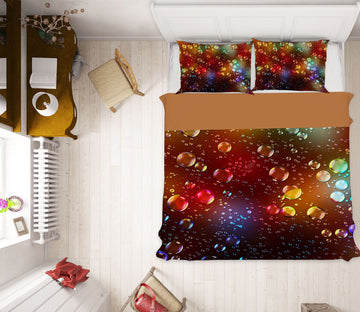 3D Colorful Bubbles 13156 Bed Pillowcases Quilt