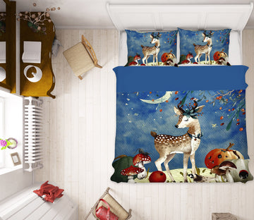 3D Sika Deer 18120  Uta Naumann Bedding Bed Pillowcases Quilt