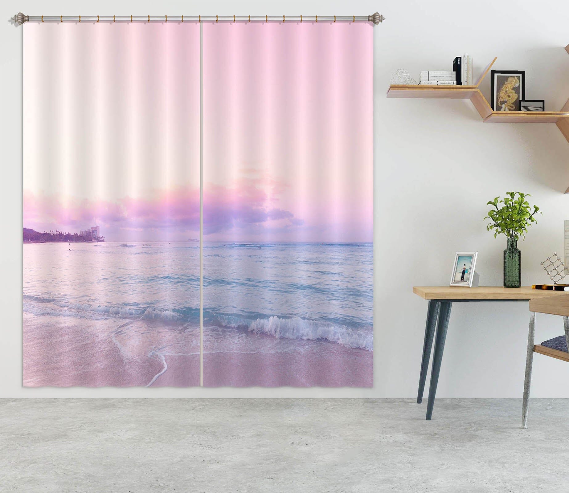 3D Purple Sky 052 Noirblanc777 Curtain Curtains Drapes Curtains AJ Creativity Home 