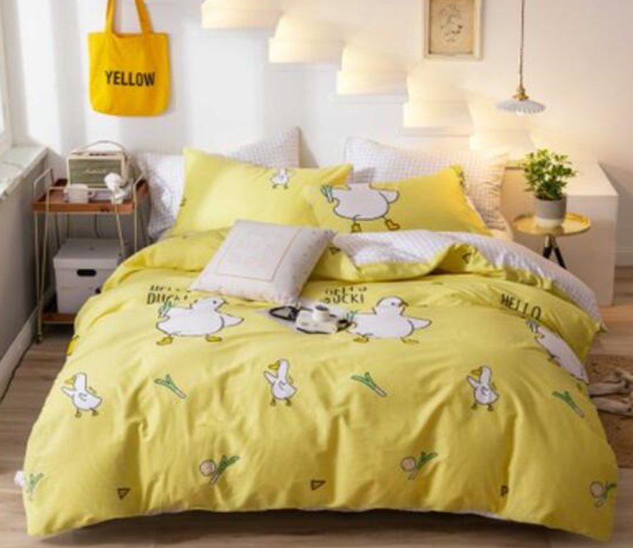 3D Yellow Background Goose 16072 Bed Pillowcases Quilt