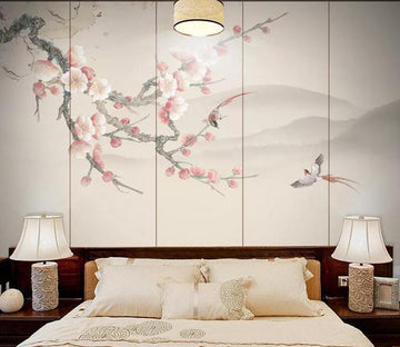 3D Branch Plum 914 Wall Murals Wallpaper AJ Wallpaper 2 