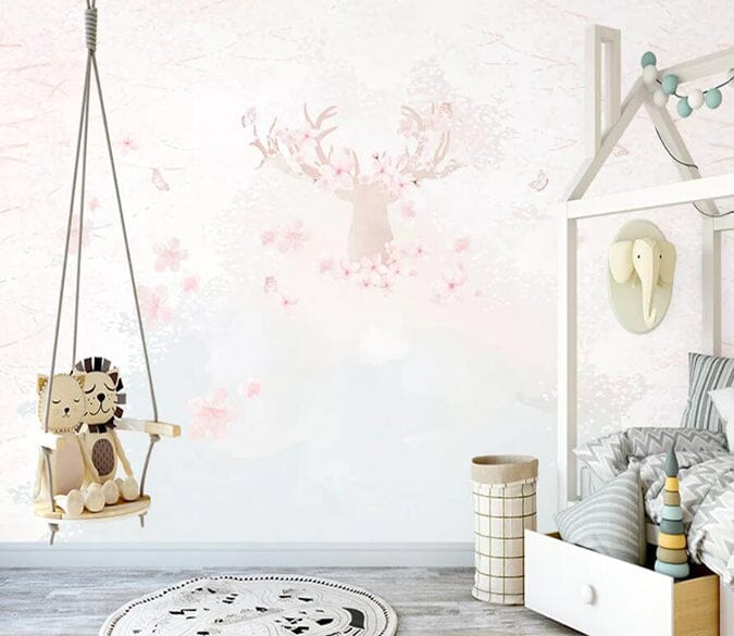 3D Misty Deer 2510 Wall Murals Wallpaper AJ Wallpaper 2 