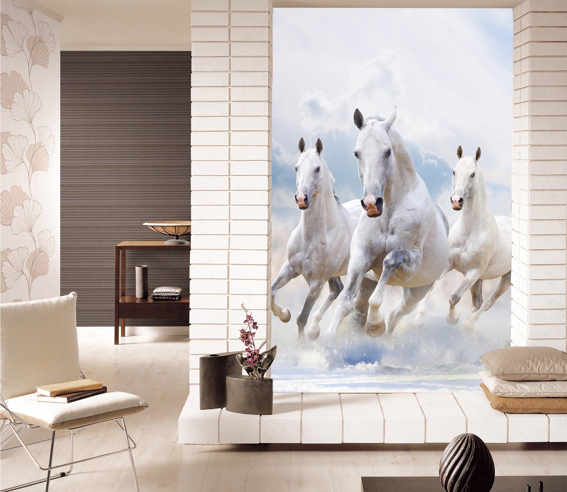 3D Running Horse 127 Wall Murals Wallpaper AJ Wallpaper 2 