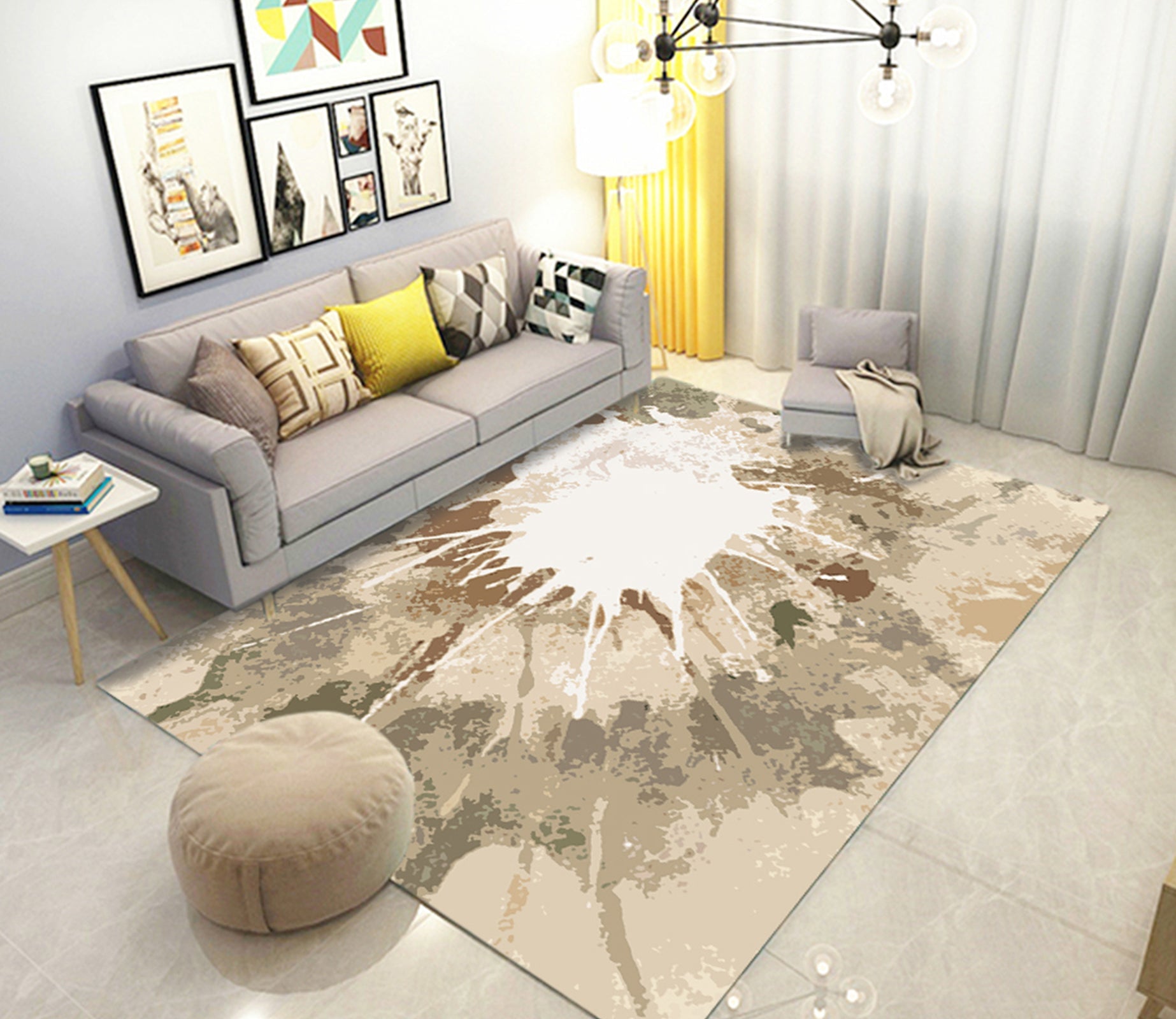 3D Color Inkjet WG282 Non Slip Rug Mat Mat AJ Creativity Home 