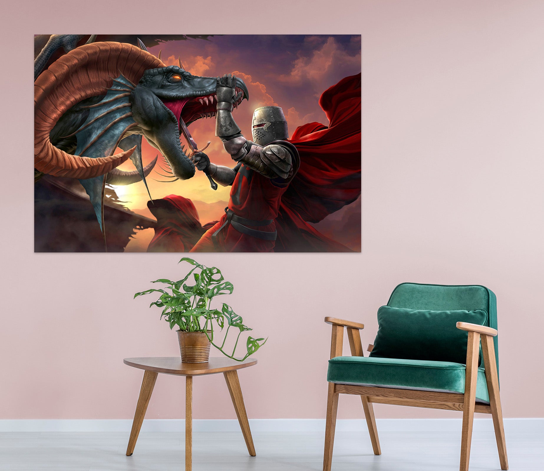 3D Dragon Armor Soldier 5102 Tom Wood Wall Sticker