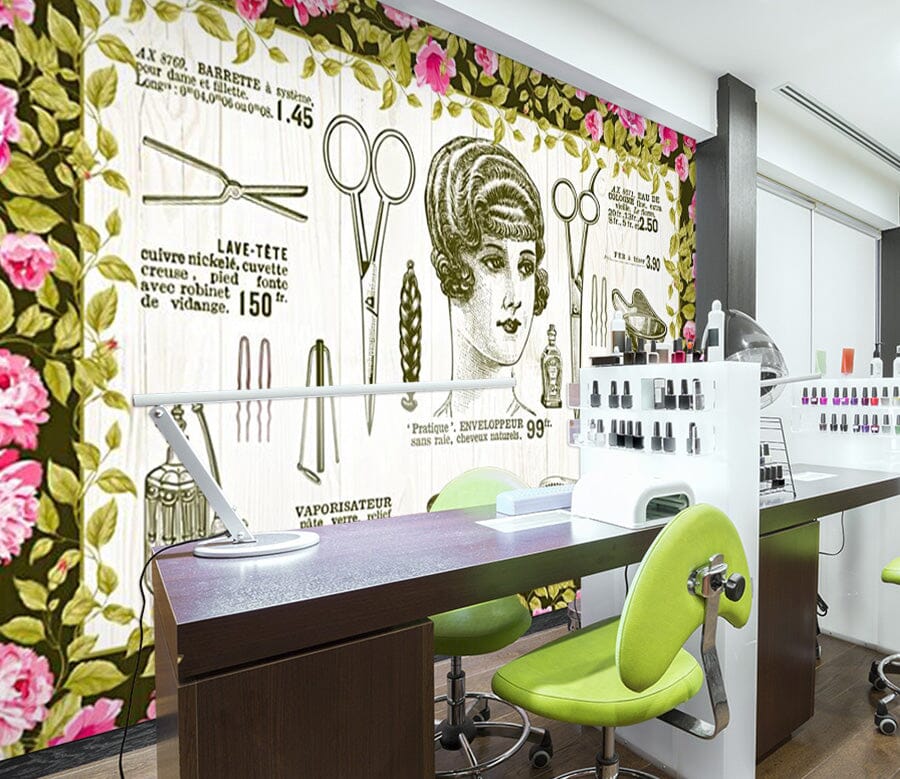 3D Hair Cutting Tools 1533 Wall Murals Wallpaper AJ Wallpaper 2 