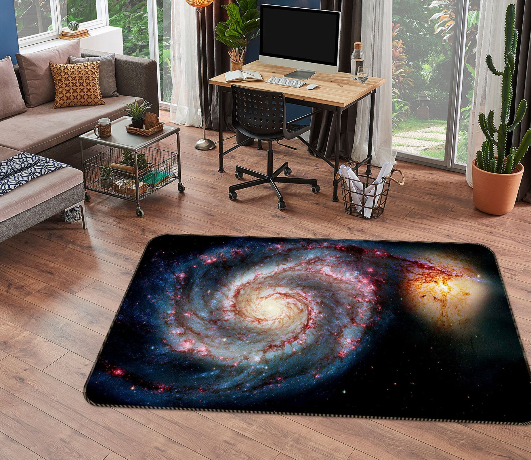 3D Galaxy Starry Sky 31131 Non Slip Rug Mat