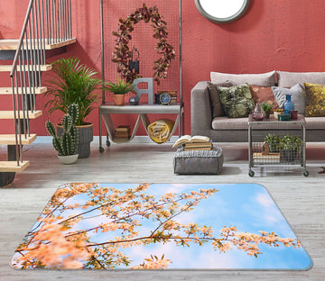 3D Flower Branch 27138 Non Slip Rug Mat
