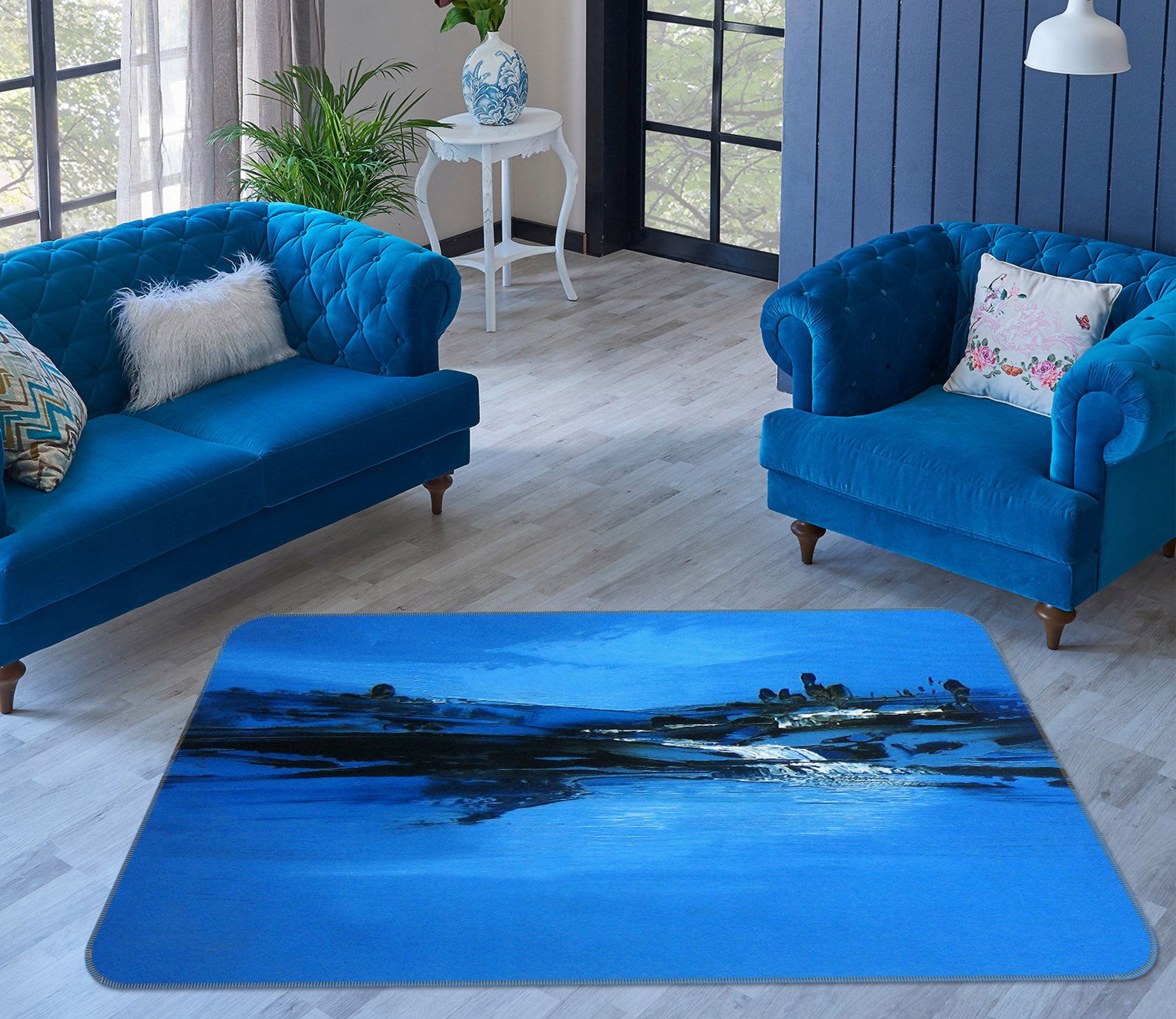3D Blue 31191 Non Slip Rug Mat