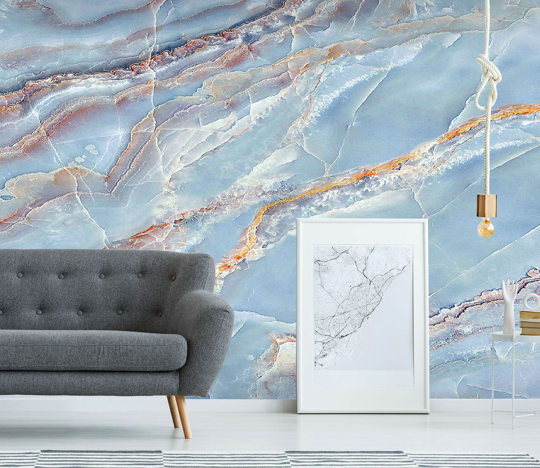 3D Marble Blue Pattern 35 Wallpaper AJ Wallpaper 