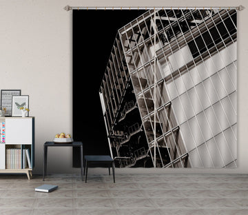3D Dangerous Building 047 Noirblanc777 Curtain Curtains Drapes Curtains AJ Creativity Home 