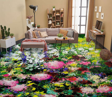 3D Colorful Flowers Clump 9630 Allan P. Friedlander Floor Mural