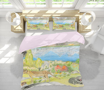 3D Prairie Lion 026 Michael Sewell Bedding Bed Pillowcases Quilt Quiet Covers AJ Creativity Home 
