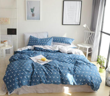 3D Blue Elk Pattern 20288 Bed Pillowcases Quilt