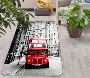 3D Street Double Decker Bus 42129 Vehicle Non Slip Rug Mat