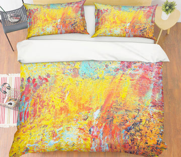 3D Yellow Orange 60081 Bed Pillowcases Quilt