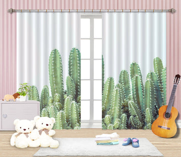 3D Green Cactus 019 Assaf Frank Curtain Curtains Drapes Curtains AJ Creativity Home 