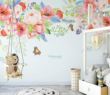 3D Colored Flowers 841 Wall Murals Wallpaper AJ Wallpaper 2 