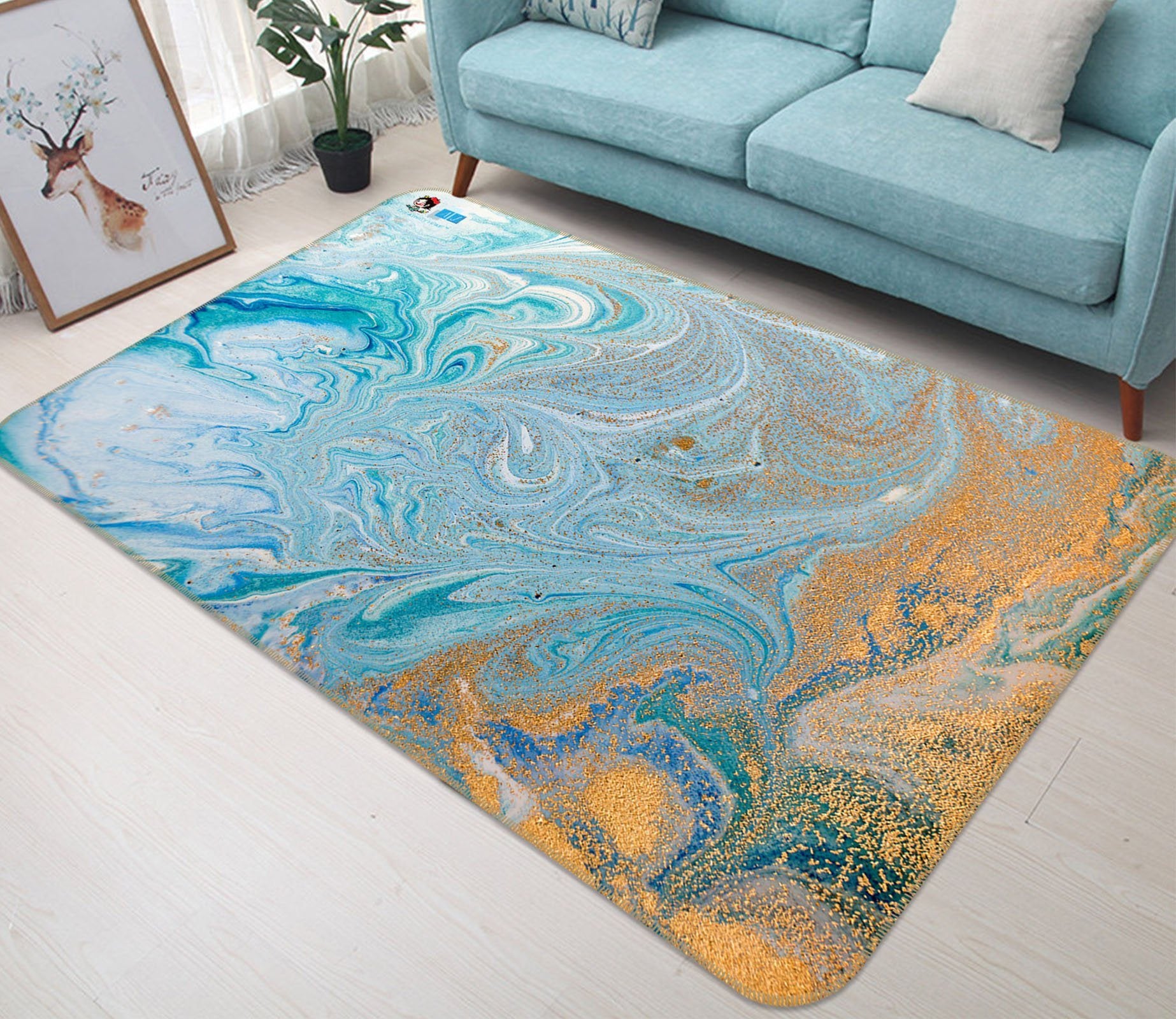 3D Corrugation 8734 Non Slip Rug Mat Mat AJ Creativity Home 