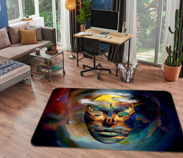 3D Planet Face 34167 Non Slip Rug Mat