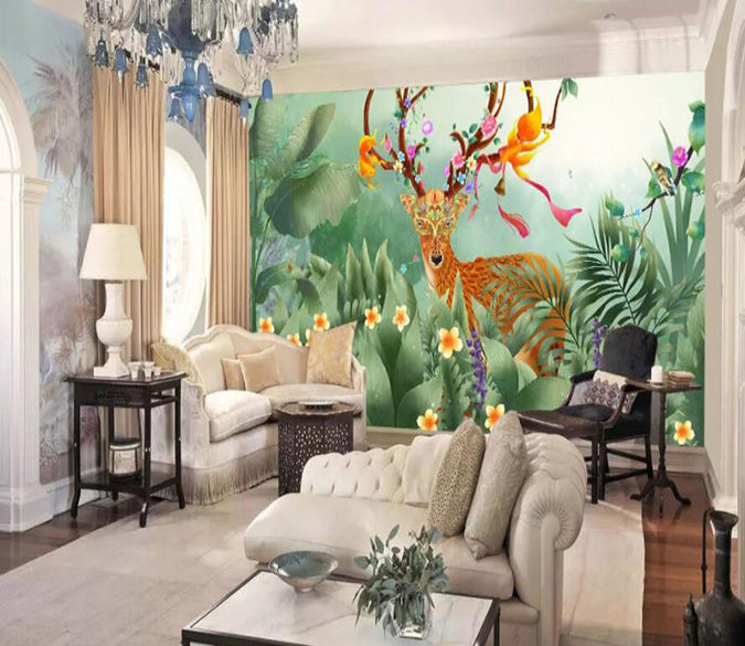 3D Little Deer Woods 1279 Wall Murals Wallpaper AJ Wallpaper 2 