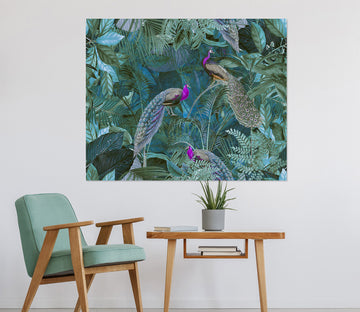3D Forest Peacock 108 Andrea haase Wall Sticker