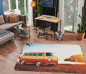 3D Seaside Bus 67214 Vehicle Non Slip Rug Mat