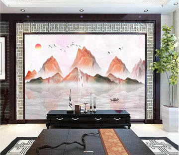 3D Red Mountain 2692 Wall Murals Wallpaper AJ Wallpaper 2 