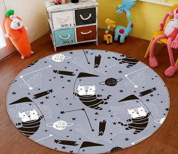 3D Cat 64169 Round Non Slip Rug Mat
