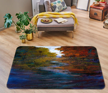 3D Forest River 1038 Michael Tienhaara Rug Non Slip Rug Mat Mat AJ Creativity Home 