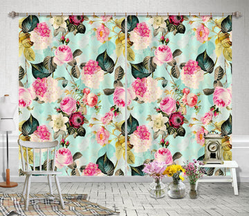 3D Pink Rose 133 Uta Naumann Curtain Curtains Drapes Curtains AJ Creativity Home 