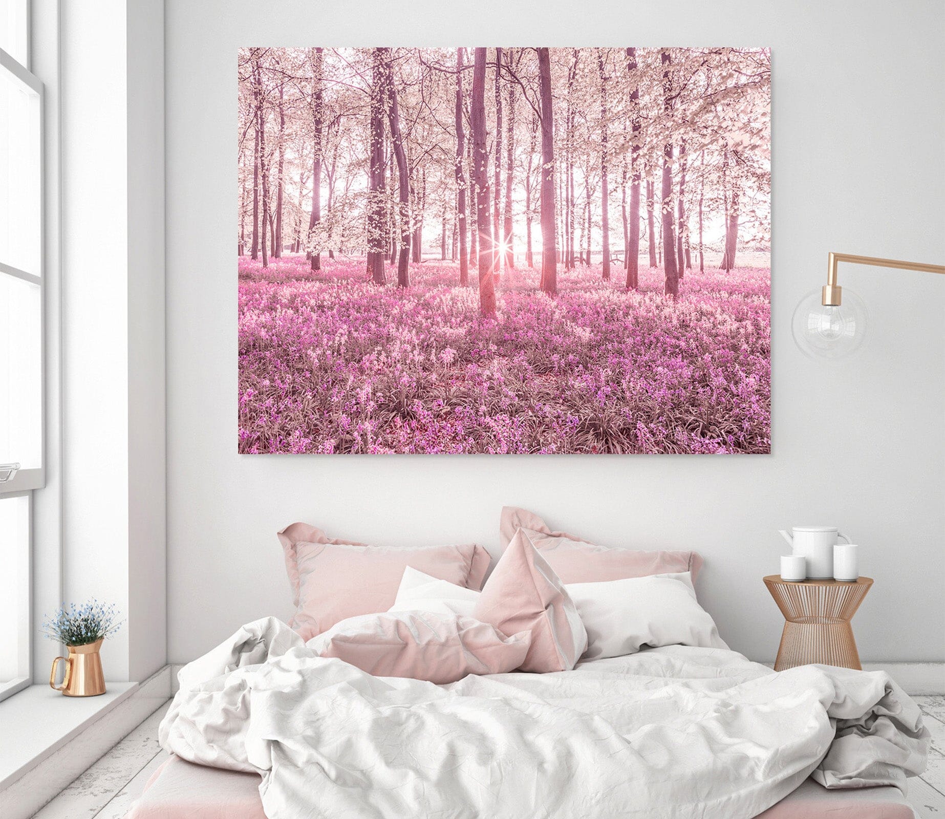 3D Pink Flower Sea 028 Assaf Frank Wall Sticker Wallpaper AJ Wallpaper 2 