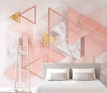 3D Pink Triangle WG273 Wall Murals Wallpaper AJ Wallpaper 2 