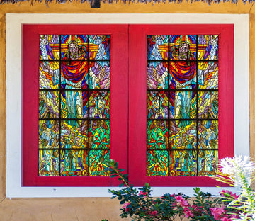 3D Christian Leader 165 Window Film Print Sticker Cling Stained Glass UV Block