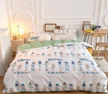 3D Little Monster 50103 Bed Pillowcases Quilt