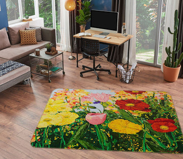3D Bright Flowers 1034 Allan P. Friedlander Rug Non Slip Rug Mat Mat AJ Creativity Home 